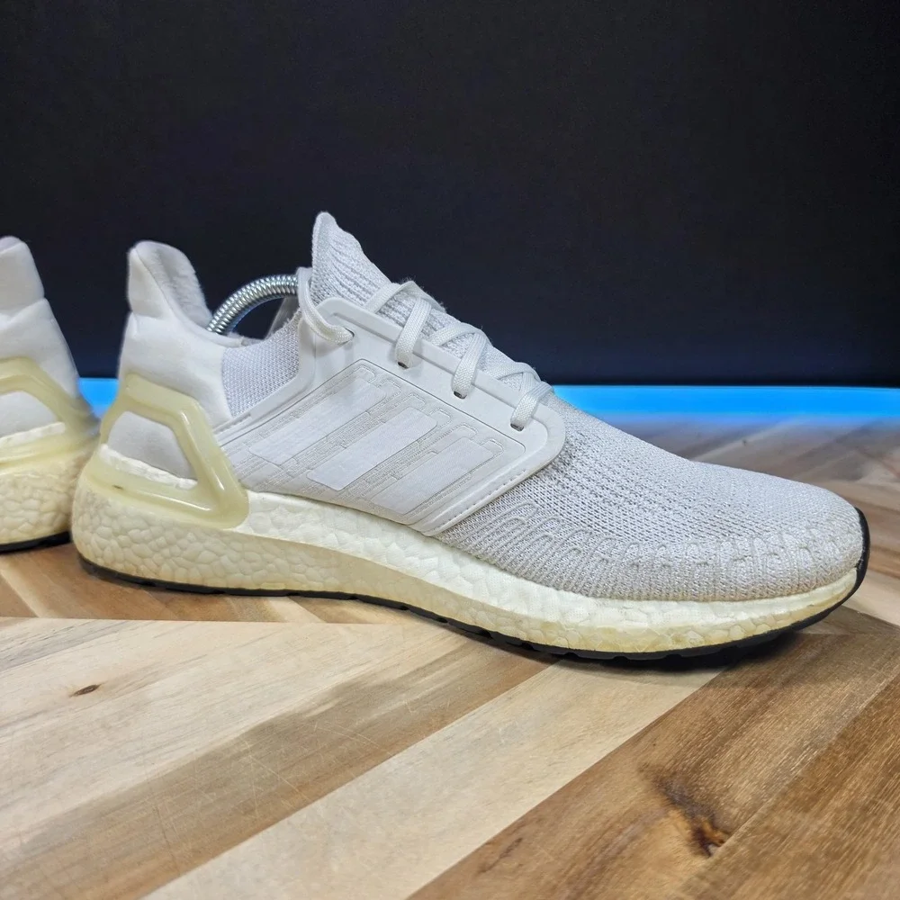 Adidas Men's UltraBoost 20 EF1042 Cloud White Running Shoes Sneakers Size 11 Jog